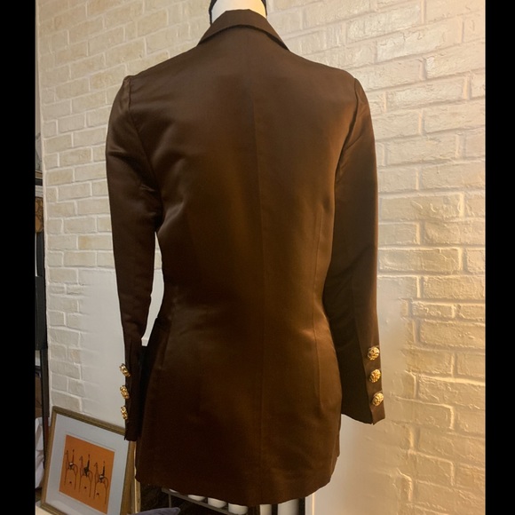 Gorgeous 🤎 Bronze Brown Silky Escada Blazer 36 - Picture 4 of 9